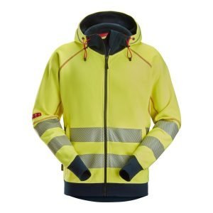 Snickers Workwear ProtecWork 2866 Flamskyddad huvjacka varselklass 3/2 Gul/Marin Herr – Front